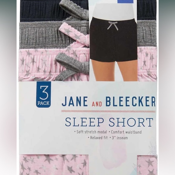 JANE & BLEECKER Womens 3 Pack Sleep Short - Picture 7 of 7